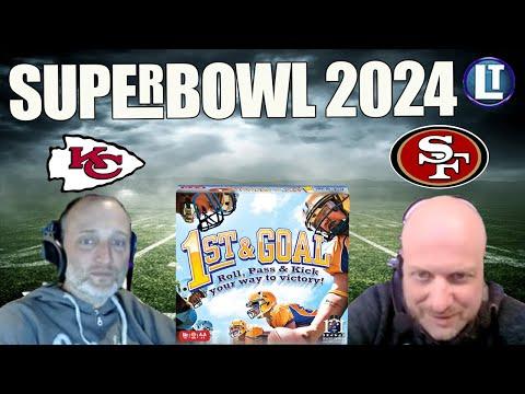 Super Bowl 2024 - 1ST AND GOAL Board Game Playthrough